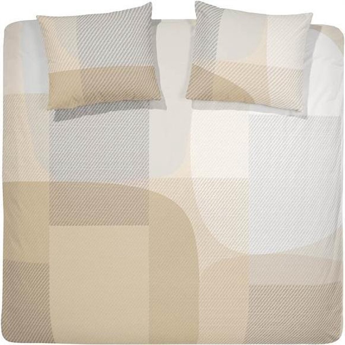 Damai Dekbedovertrekset satijn 260 x 200/220 cm Moore butter cream + 2 kussenslopen 60x70