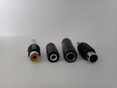 NEWTRONICS Audio adapter set bestaande uit vier adapters - 1xRCA/Tulp->3.5mm, 1xRCA/Tulp->6.3mm, 1xRCA/3.5mm->Tulp, 1xRCA/6.3mm->Tulp