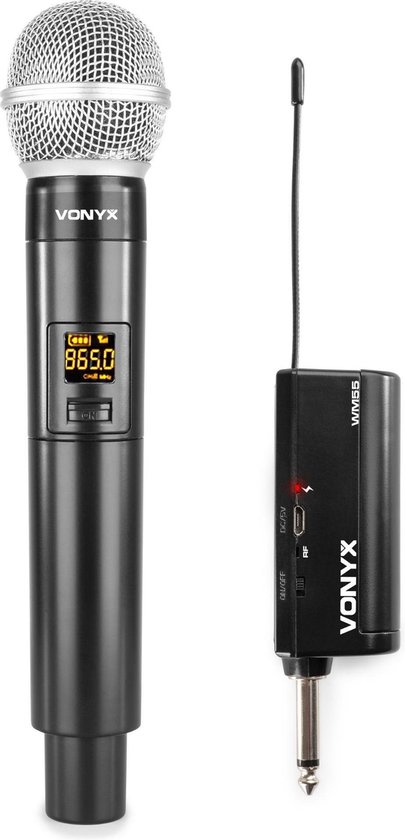 Vonyx WM55 plug-in draadloze microfoonset UHF