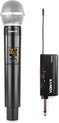 Draadloze microfoon met compacte plug-in ontvanger -Vonyx WM55- UHF microfoon draadloos - universeel