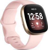 Bandje geschikt voor Fitbit Sense - Roze Siliconen Band