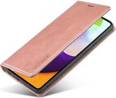LC.IMEEKE Samsung Galaxy A52 / A52S Hoesje Portemonnee Book Case Roze Goud
