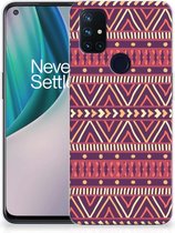 Telefoonhoesje OnePlus Nord N10 5G Leuk TPU Backcase Aztec Purple