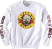 Guns N' Roses - Classic Text & Logos Sweater/trui - S - Wit