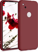 kwmobile telefoonhoesje voor Google Pixel 4a - Hoesje voor smartphone - Back cover in rabarber rood