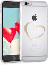kwmobile telefoonhoesje voor Apple iPhone 6 / 6S - Hoesje voor smartphone - Brushed Hart design
