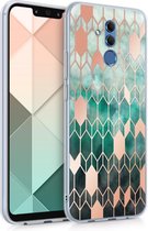 kwmobile telefoonhoesje voor Huawei Mate 20 Lite - Hoesje voor smartphone in blauw / roségoud - Glory design