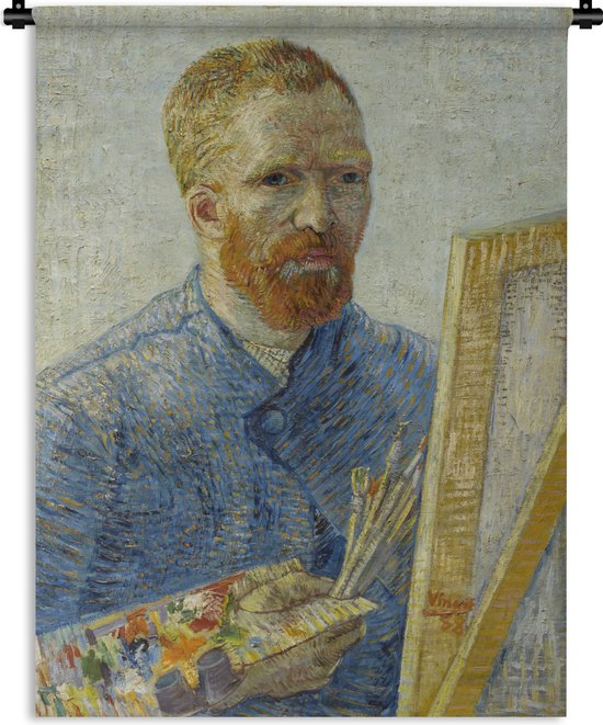 Wandkleed Vincent van Gogh 2 - Zelfportret als schilder - Schilderij van  Vincent van | bol.com