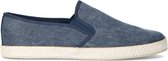 Sacha - Heren - Blauwe canvas loafers met geweven touwzool - Maat 44