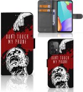 GSM Hoesje Samsung Galaxy A52 5G Enterprise Editie | A52 4G Book Case met Pasjeshouder Zombie Blood