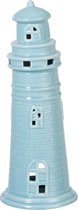 J-Line Kaarshouder Vuurtoren Porselein Blauw