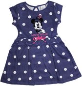 Disney Minnie Mouse zomer jurk - polkadot - blauw - maat 122/128 (8 jaar)