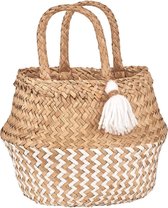 Moses Decoratiemand Riet 18 Cm Wit
