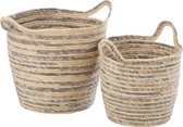 J-Line Set Van 2 Manden Maïs Beige/Blauw