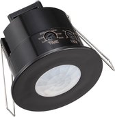 HOFTRONIC PIR Bewegingssensor en Schemerschakelaar inbouw - IP20 geschikt voor binnen aan het plafond - Detectiehoek 360° - Detectiebereik 6 meter - Zwart - Daglichtsensor voor LED