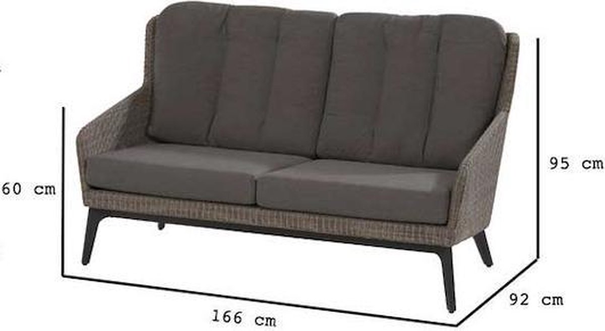 4 Seasons Outdoor Luxor 2,5-zits loungebank