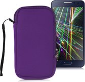 kwmobile Tasje voor smartphones L - 6,5" - Insteekhoesje van neopreen in paars - Maat: 16,5 x 8,9 cm