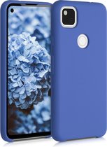 kwmobile telefoonhoesje voor Google Pixel 4a - Hoesje met siliconen coating - Smartphone case in korenbloemenblauw