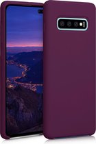 kwmobile telefoonhoesje voor Samsung Galaxy S10 Plus / S10+ - Hoesje met siliconen coating - Smartphone case in bordeaux-violet