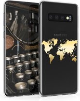 kwmobile telefoonhoesje voor Samsung Galaxy S10 - Hoesje voor smartphone - Wereldkaart design