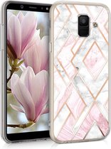 kwmobile telefoonhoesje voor Samsung Galaxy A6 (2018) - Hoesje voor smartphone - Glory Mix Gekleurd Marmer design