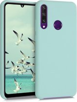 kwmobile telefoonhoesje voor Huawei Y6p - Hoesje met siliconen coating - Smartphone case in mat mintgroen