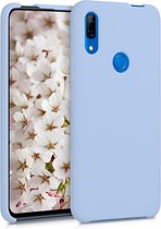 kwmobile telefoonhoesje voor Huawei P Smart Z - Hoesje met siliconen coating - Smartphone case in mat lichtblauw