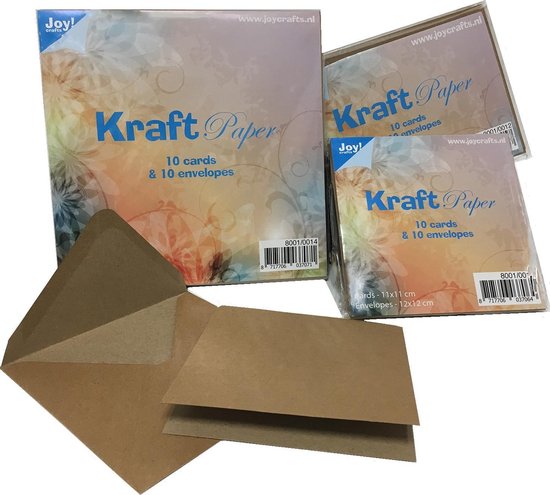 Joy!Crafts / Kraft Paper / Kaarten en Enveloppen / 3 Maten (pakjes) in 1  Set / 30... | bol.com