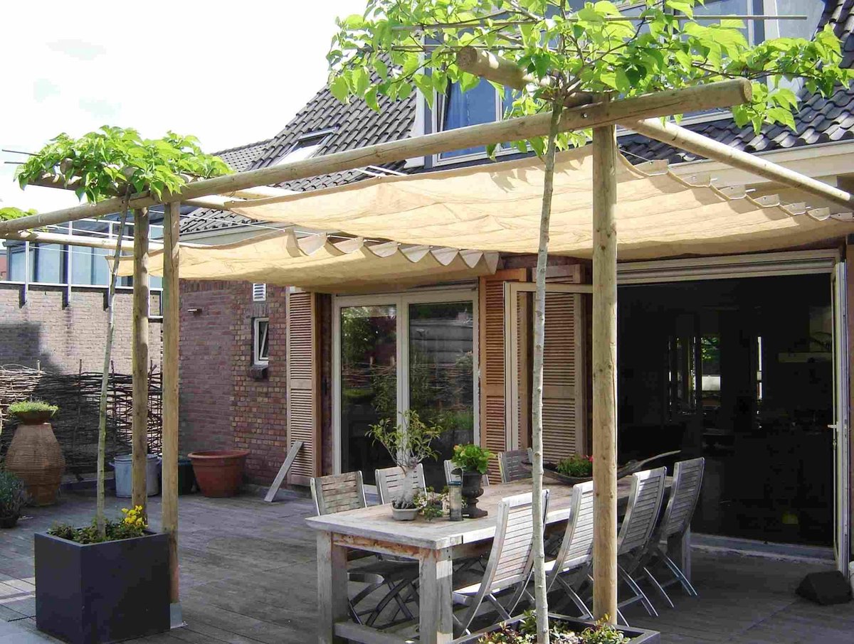 Nesling Coolfit retractable shade sail, B370xL370cm, Sand