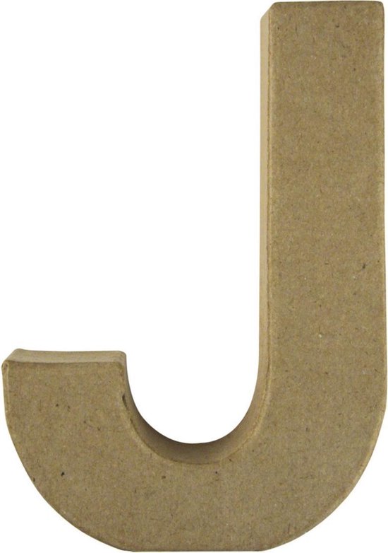 Papier mache letter J