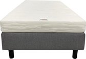 Boxspring grijs 90x210 inclusief logeer matras hard ligcomfort