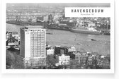 Walljar - Havengebouw '62 - Zwart wit poster