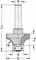 JSO-TRASCO afrondfrees voor een ronde kantafwerking - radius 4mm