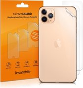 kwmobile 3x beschermfolie geschikt voor Apple iPhone 11 Pro Max - Transparante bescherming voor achterkant smartphone
