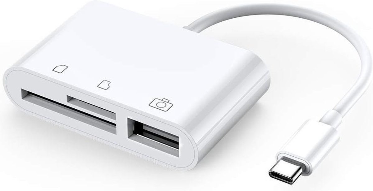 USB-C Camera connection kit 3 in 1 voor iPad Pro & andere apparaten met USB-C aansluiting / USB 3.0 / MICRO SD - eforyou