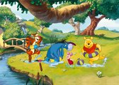 Disney poster Winnie de Poeh groen, geel en blauw - 600653 - 160 x 110 cm