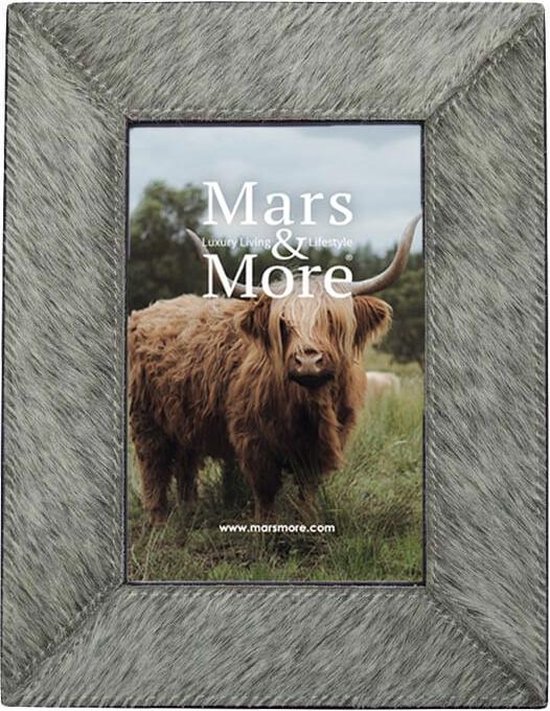 Mars & More Fotolijst Koeienleer Grijs - 10x15cm