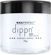 Dip poeder voor nagels - Dippn Nailperfect - 001 Soft White  - 25gr - Wit