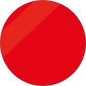 Blanco rood glans sticker, beschrijfbaar 90 mm