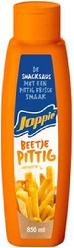 Foto: Elite joppiesaus beetje pittig fles 85 cl