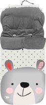 Interbaby Voetenzak Beer Junior Polyester 105 X 46 Cm Grijs