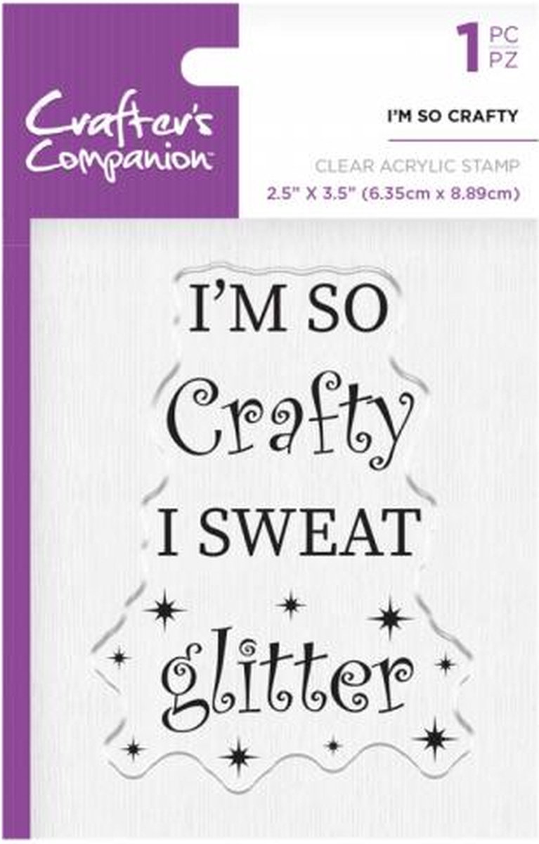 Crafter's Companion Clear stempel - I'm so crafty