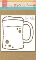 Marianne Design Craft stencil beer mug by Marleen