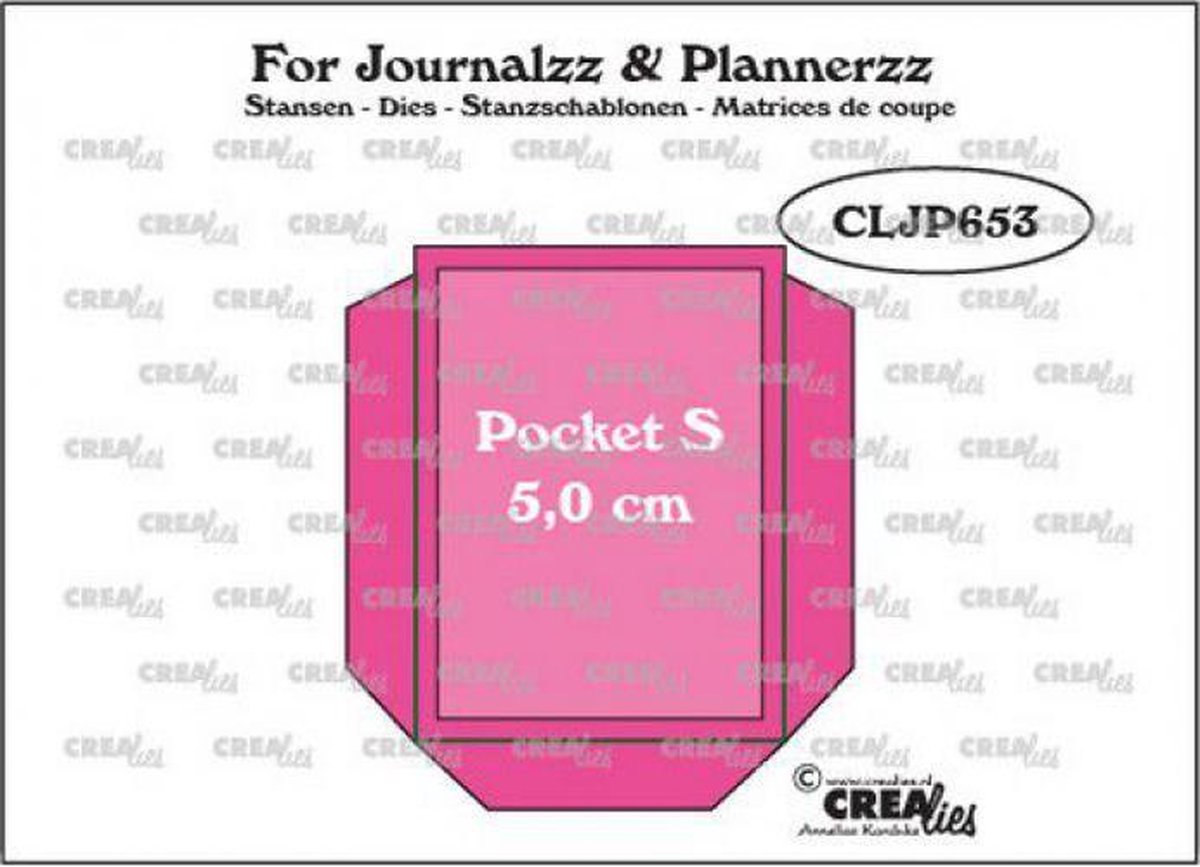 Crealies For journalzz & plannerzz snijmal - Pocket Small