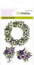 CraftEmotions stempel A6 - Bloemenkrans Purple Holiday