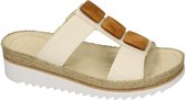 Gabor -Dames -  off-white-crÈme-ivoor - slipper - muiltje - maat 38½