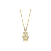 Favs Dames Ketting 9 karaat geelgoud 8 Zirconia One Size 87860451