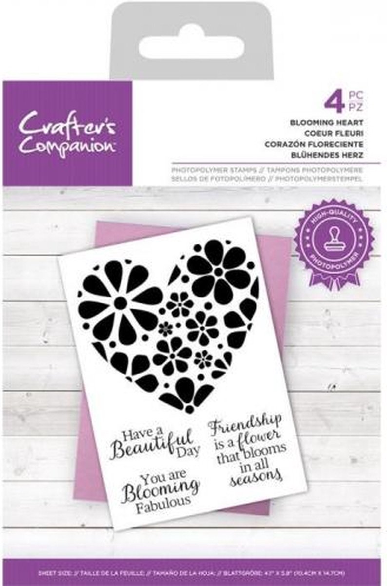 Blooming Heart Clear Stamps (CC-STP-BLHEA)