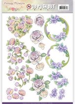 Pushout - Jeanine's Art - Vintage Flowers - Romantic Purple