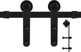 Schuifdeursysteem - Zwart - Staal verzinkt - GPF - GPF0507.61 Varsi zwart 183 cm